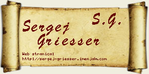 Sergej Griesser vizit kartica